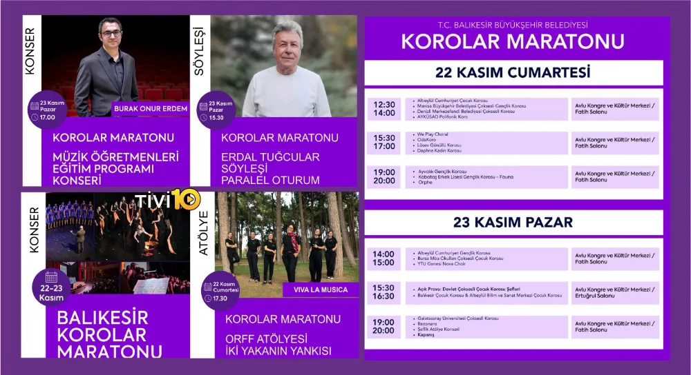 Balıkesir bu yıl 10. Korolar Maratonuna ev sahipliği yapacak